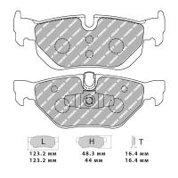 Ferodo Racing FCP1807 колодки тормозные задние, состав колодок DS Performance, черный