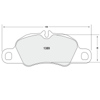 Performance Friction 1389 колодки тормозные передние, толщина 17 мм, состав 08, черный