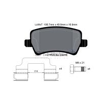 Pagid 8076 колодки тормозные задние, толщина 16,9 мм, состав SP (Street+)