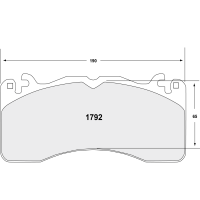 Performance Friction 1792 колодки тормозные передние, толщина 16 мм, состав Z-Rated, черный