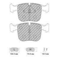Ferodo Racing FCP856 колодки тормозные передние, состав колодок "H" (DS 2500), черный