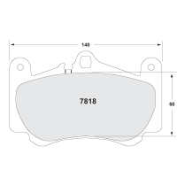 Performance Friction 7818 колодки тормозные передние, толщина 17 мм, состав 08, черный