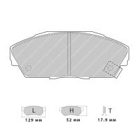 Ferodo Racing FCP748 колодки тормозные передние, состав колодок "H" (DS 2500), черный