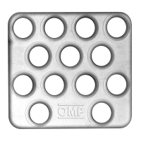 OMP  площадка для ног штурмана, алюминий, серебристый
