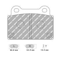 Ferodo Racing FCP4168 колодки тормозные задние, состав колодок DS Performance, черный