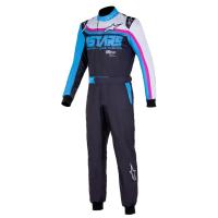 Alpinestars KMX-9 V3 Graphic 2 комбинезон для картинга, черный / голубой / фуксия, 40