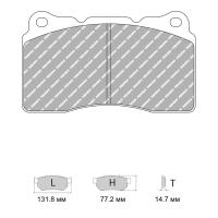 Ferodo Racing FRP3067 колодки тормозные передние, состав колодок DS Performance, черный