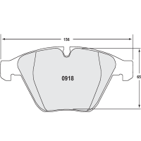 Performance Friction 0918 колодки тормозные передние, толщина 19 мм, состав Z-Rated, черный