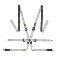 OMP One-D 2 ремни безопасности, 6 точек, 2", алюминий, серый / черный