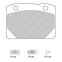Ferodo Racing FCP96 колодки тормозные передние, состав колодок DS Performance, черный