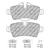 Ferodo Racing FCP1975 колодки тормозные задние, состав колодок "H" (DS 2500), черный