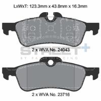 Pagid 8184 колодки тормозные задние, толщина 16,3 мм, состав SP (Street+)