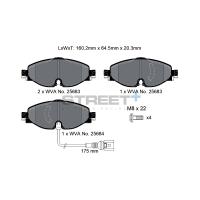 Pagid 8122 колодки тормозные передние, толщина 20,3 мм, состав SP (Street+)