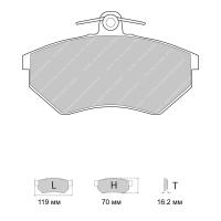 Ferodo Racing FCP774 колодки тормозные передние, состав колодок DS Performance, черный