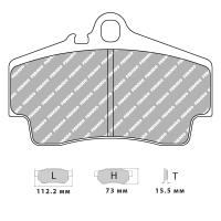 Ferodo Racing FCP1308 колодки тормозные задние, состав колодок DS Performance, черный