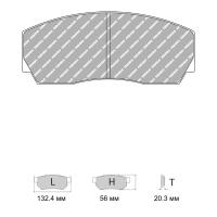 Ferodo Racing FRP212 колодки тормозные, состав колодок "G" (DS 3.12), черный