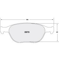 Performance Friction 0970 колодки тормозные передние, толщина 17 мм, состав Z-Rated, черный
