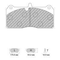 Ferodo Racing FRP3136 колодки тормозные, состав колодок DS Performance, черный