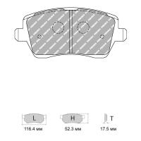Ferodo Racing FCP1617 колодки тормозные передние, состав колодок DS Performance, черный