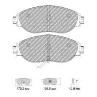 Ferodo Racing FCP4425 колодки тормозные передние, состав колодок DS Performance, черный