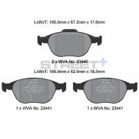 Pagid 8174 колодки тормозные передние, толщина 17,6 мм, состав SP (Street+)