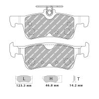 Ferodo Racing FCP5130 колодки тормозные задние, состав колодок "H" (DS 2500), черный