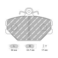 Ferodo Racing FCP524 колодки тормозные передние, состав колодок "R" (DS 3000), черный