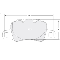 Performance Friction 7727 колодки тормозные задние, толщина 18 мм, состав 11, черный