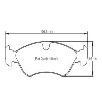 Pagid 1288 колодки тормозные передние, толщина 17,5 мм, состав RS 42