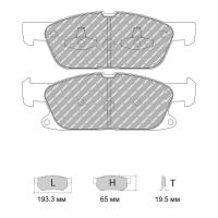 Ferodo Racing FCP4930 колодки тормозные передние, состав колодок "H" (DS 2500), черный