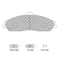 Ferodo Racing FCP1553 колодки тормозные передние, состав колодок "H" (DS 2500), черный