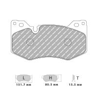 Ferodo Racing FCP5536 колодки тормозные передние, состав колодок "G" (DS 3.12), черный