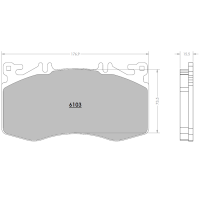 Performance Friction 6103 колодки тормозные передние, толщина 16 мм, состав 01, черный