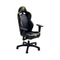 OMP Mini Lamborghini кресло офисное мини (кожа), черный / желтый