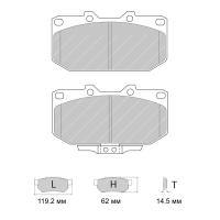 Ferodo Racing FCP986 колодки тормозные передние, состав колодок DS Performance, черный