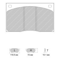Ferodo Racing FCP817 колодки тормозные передние, состав колодок "H" (DS 2500), черный