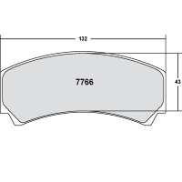 Performance Friction 7766 колодки тормозные, толщина 17 мм, состав 01, черный