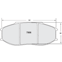 Performance Friction 7906 колодки тормозные передние, толщина 30 мм, состав 08, черный
