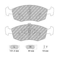 Ferodo Racing FCP276 колодки тормозные передние, состав колодок DS Performance, черный