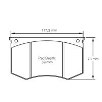 Pagid 1195 колодки тормозные передние, толщина 24 мм, состав RSH 29E