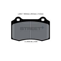 Pagid 8155 колодки тормозные передние, толщина 14 мм, состав SP (Street+)