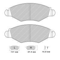 Ferodo Racing FCP1378 колодки тормозные, состав колодок "H" (DS 2500), черный