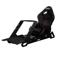 Conspit Kids кокпит для симрейсинга детский + кресло + ковер, черный