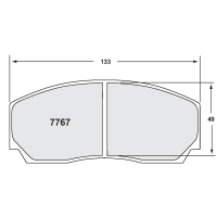 Performance Friction 7767 колодки тормозные, толщина 21 мм, состав Z-Rated, черный