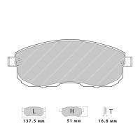 Ferodo Racing FCP691 колодки тормозные передние, состав колодок "H" (DS 2500), черный