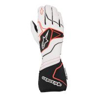 Alpinestars Tech-1 ZX V2 перчатки для автоспорта, белый / черный / красный, S