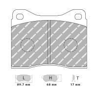 Ferodo Racing FCP399 колодки тормозные, состав колодок DS Performance, черный