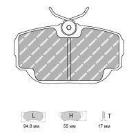 Ferodo Racing FCP660 колодки тормозные передние, состав колодок DS Performance, черный