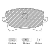 Ferodo Racing FCP4050 колодки тормозные задние, состав колодок DS Performance, черный