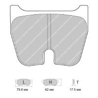 Ferodo Racing FRP3023 колодки тормозные, состав колодок "R" (DS 3000), черный